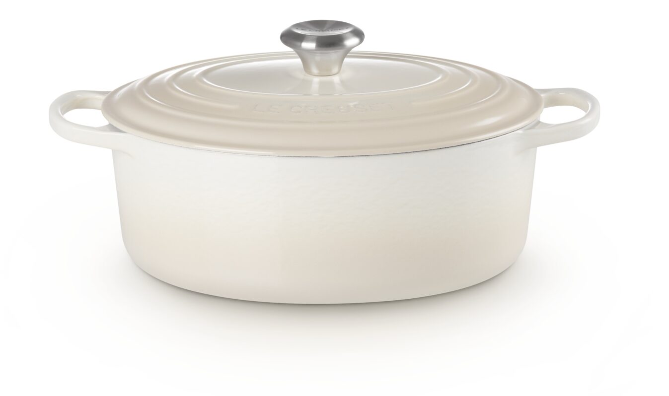 Le Creuset Casseruola Ovale Ghisa Smaltata Bianca